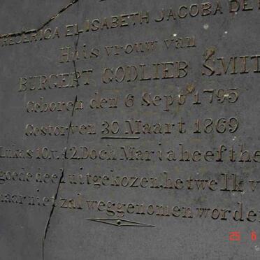 SMIT Frederica Elisabeth Jacoba nee DE BEER 1795-1869