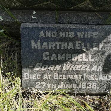 CAMPBELL Robert Chamber 1879-1934 &amp; Martha Ellen WHEELAN -1936