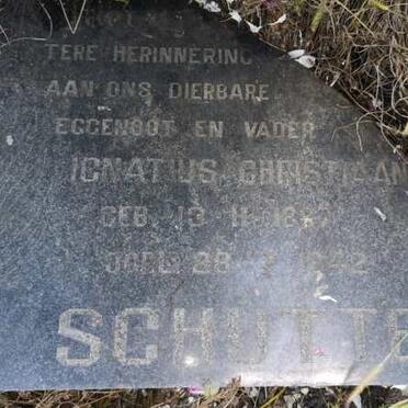 SCHUTTE Ignatius Christiaan 1887-1942