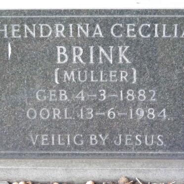 BRINK Hendrina Cecilia nee MULLER 1882-1984