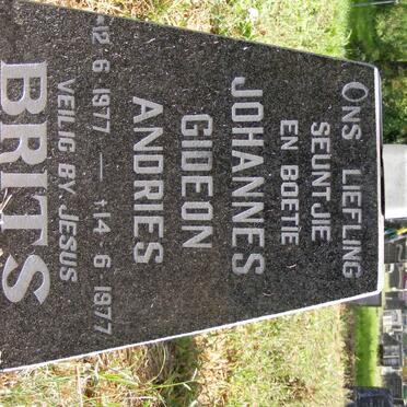 BRITS Johannes Gideon Andries 1977-1977