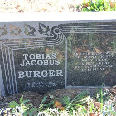 BURGER Tobias Jacobus 1932-2009