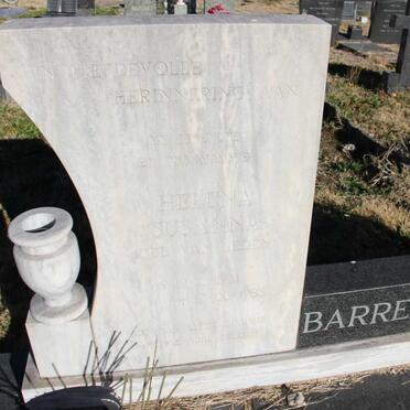 BARRELL Helena Susanna nee VAN EEDEN 1931-1985