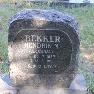 BEKKER Hendrik N. 1927-1991