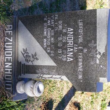 BEZUIDENHOUT Adriana 1939-1977