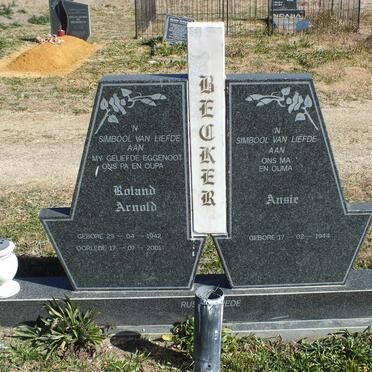 BECKER Roland Arnold 1942-2001 &amp; Ansie 1944-