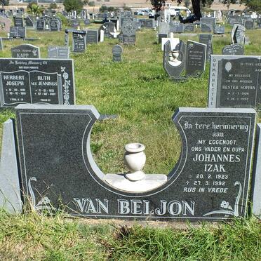 BELJON Johannes Izak, van 1923-1992