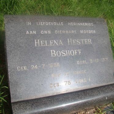 BOSHOFF Helena Hester 1894-1971