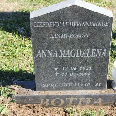 BOTHA Anna Magdalena 1921-2000