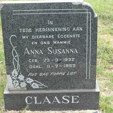 CLAASE Anna Susanna 1932-1965