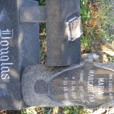 DOUGLAS James William 1914-1974 &amp; Maria Margaretha DE JAGER 1925-1985