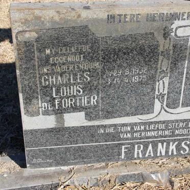 FRANKS Charles Louis de Fortier 1932-1975