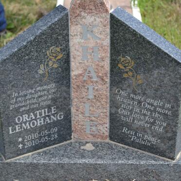 KHAILE Oratile Lemohang 2010-2010