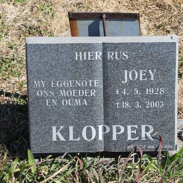 KLOPPER Joey 1928-2003