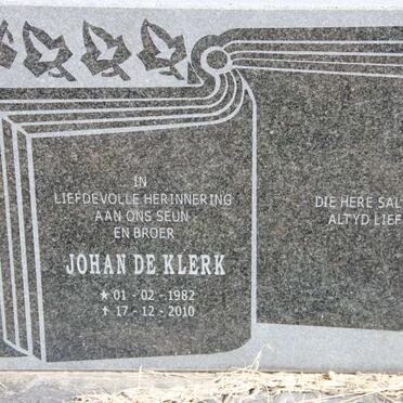 KLERK Johan, de 1982-2010