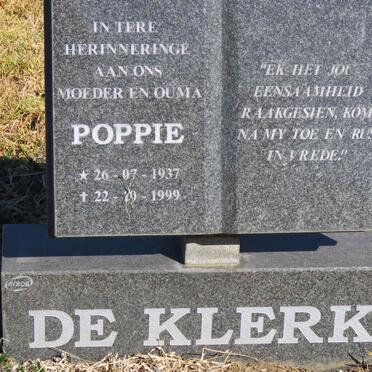 KLERK Poppie, de 1937-1999
