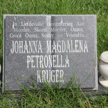 KRUGER Johanna Magdalena Petronella 