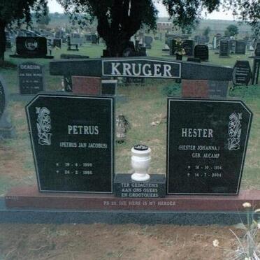 KRUGER Petrus 1909-1986 &amp; Hester AUCAMP 1914-2004