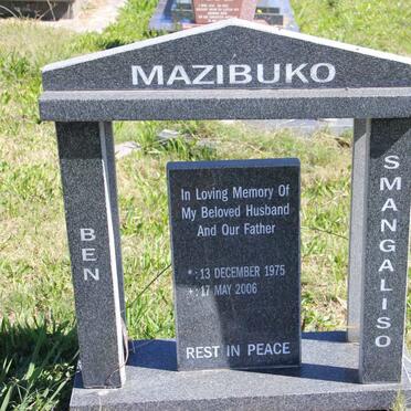 MAZIBUKO Ben Smangaliso 1975-2206