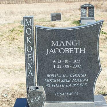 MOKOENA Mangi Jacobeth 1923-2002