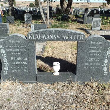 MOLLER Heinrich Hermann, KLAUMANNS 1911-1976 &amp; Gertrud 1915-1998