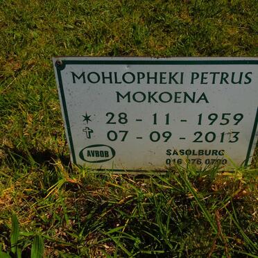 MOKOENA Mohlopheki Petrus 1959-2013