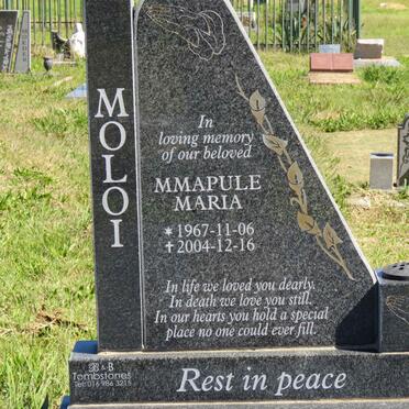 MOLOI Mmapule Maria 1967-2004