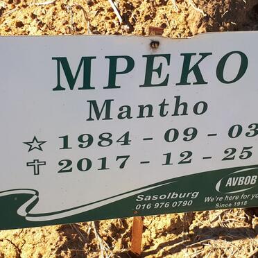 MPEKO Mantho 1984-2017