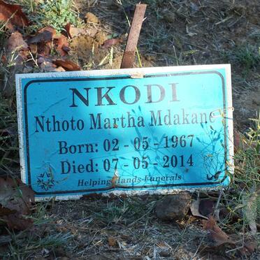 NKODI Nthoto Martha Mdakane 1967-2014