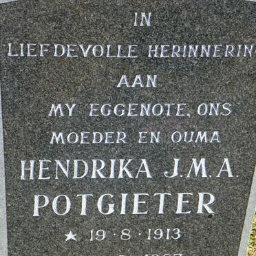 POTGIETER Hendrika J.M.A. 1913-1987