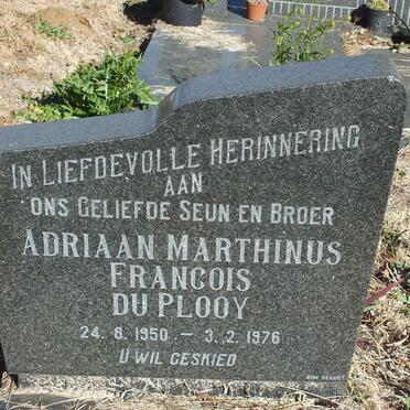 PLOOY Adriaan Marthinus Francois, du 1950-1976