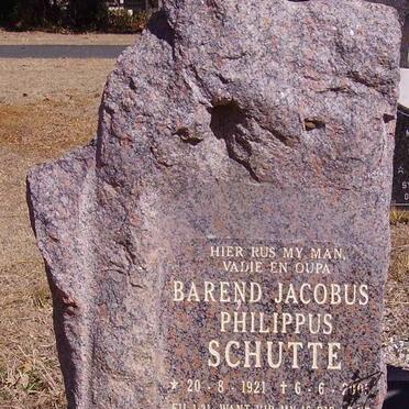 SCHUTTE Barend Jacobus Philippus 1921-2005