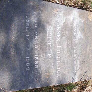 SCHNETLER Johannes Frederick 1895-1969