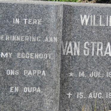 STRATEN Willie, van 1930-1982 &amp; Alet 1927-1990 