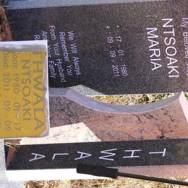 THWALA Ntsoaki Maria 1980-2011