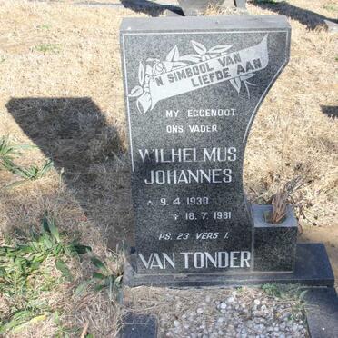 TONDER Wilhelmus Johannes, van 1930-1981