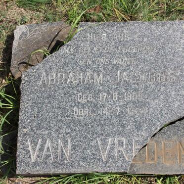 VREDEN Abraham Jacobus, van 1909-1964