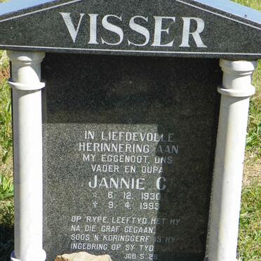 VISSER Jannie C. 1930-1993