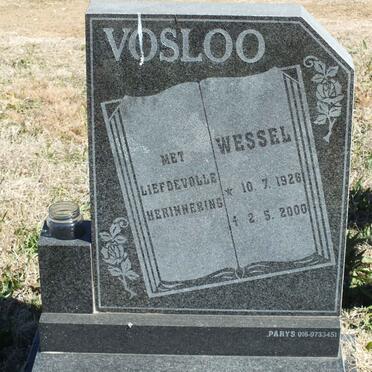VOSLOO Wessel 1926-2000