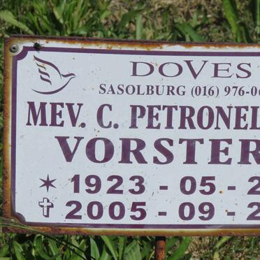 VORSTER C. Petronella 1923-2005