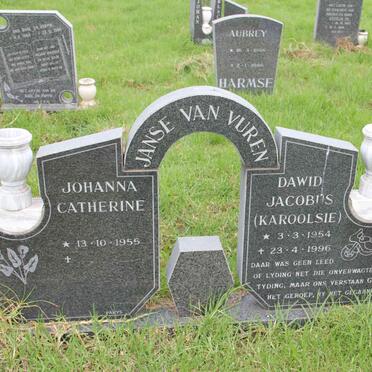 VUREN Dawid Jacobus, Janse van 1954-1996 &amp; Johanna Catherine 1955-