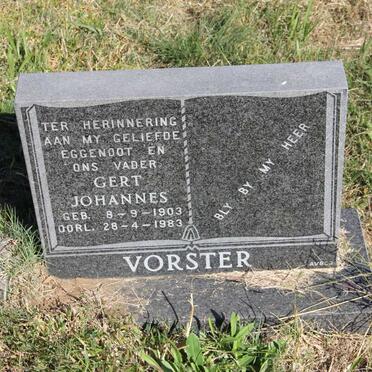 VORSTER Gert Johannes 1903-1983