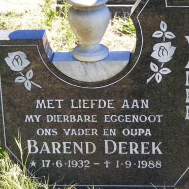 VERTUE Barend Derek 1932-1988 &amp; Carolina E.W. STEFFEN 1936-