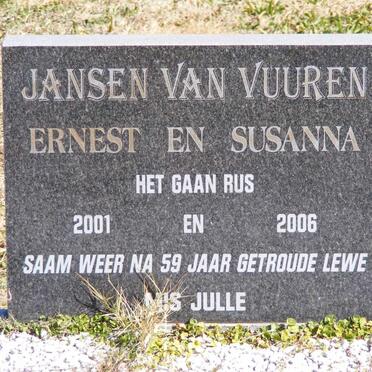 VUUREN Ernest, Jansen van -2001 &amp; Susanna -2006