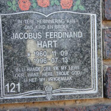 HART Jacobus Ferdinand 1960-1996