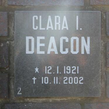 DEACON Clara I. 1921-2002