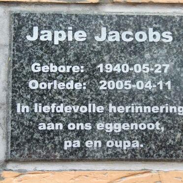 JACOBS Japie 1940-2005