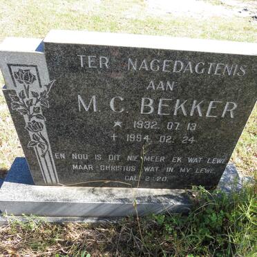 BEKKER M.C. 1932-1994