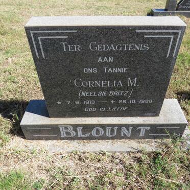 BLOUNT Cornelia M. nee BRITZ 1913-1988