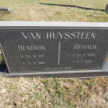 HUYSSTEEN Hendrik, van 1917-1996 &amp; Rosalie 1926-1990